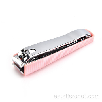 Venta caliente lindo rosa herramientas de uñas cortaúñas de acero inoxidable